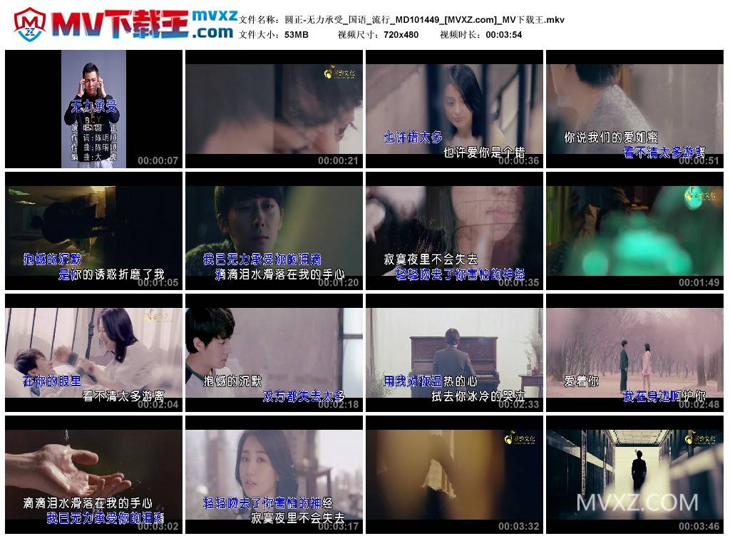 圆正-无力承受_国语_流行_MD101449